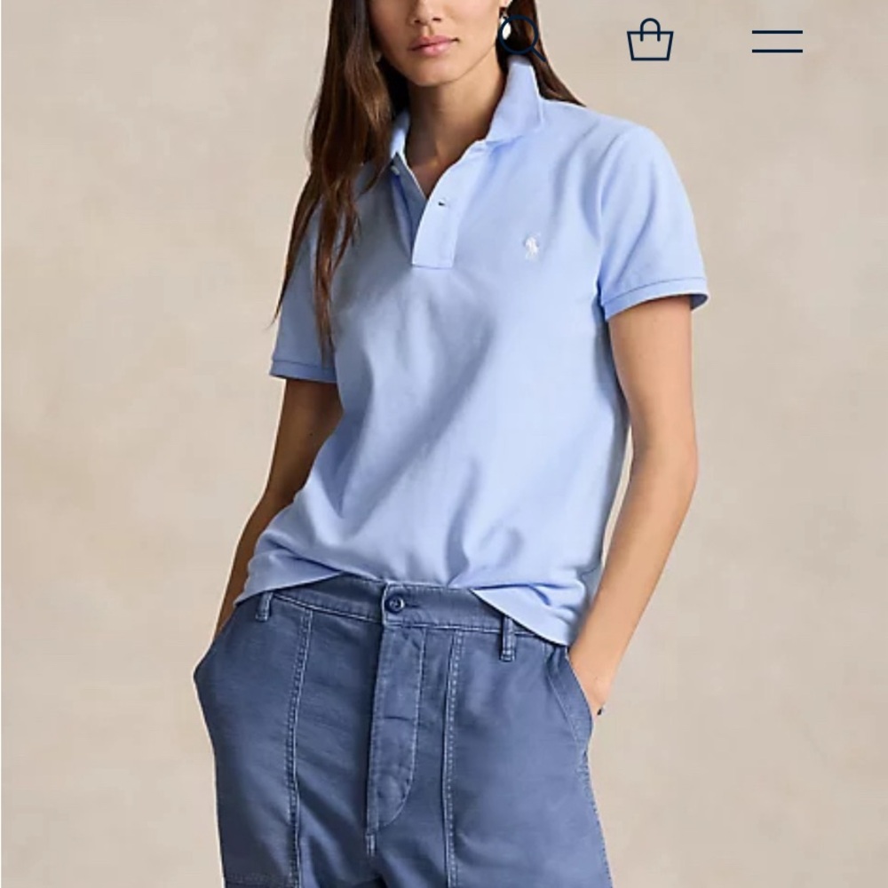 NWT Ralph Lauren Polo Women’s Classic Fit Mesh Polo Shirt, Size M